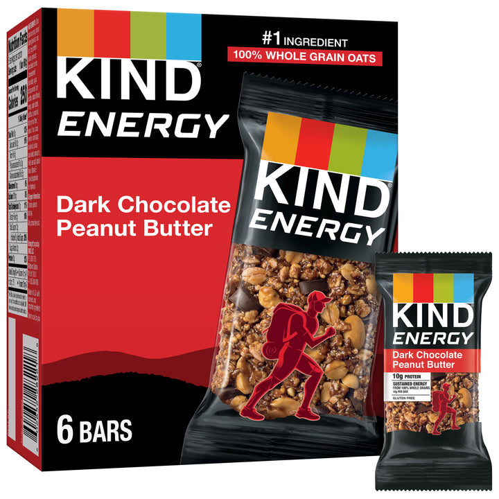 Kind Snacks Energy Dark Chocolate Peanut Butter Bar-5 Count-1/Case