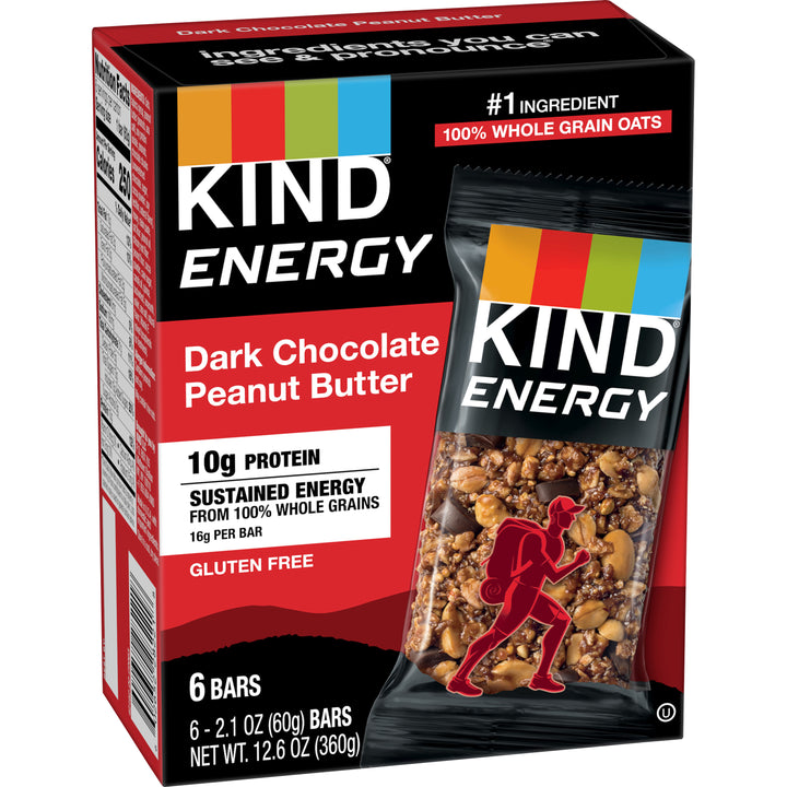 Kind Snacks Energy Dark Chocolate Peanut Butter Bar-5 Count-1/Case