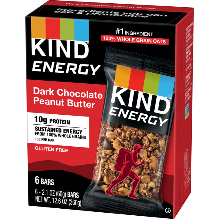Kind Snacks Energy Dark Chocolate Peanut Butter Bar-5 Count-1/Case