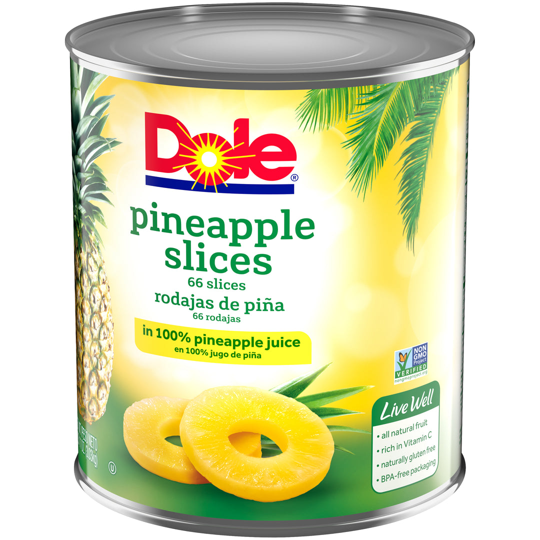 Dole In 100% Juice Slice Pineapple-107.04 oz.-6/Case
