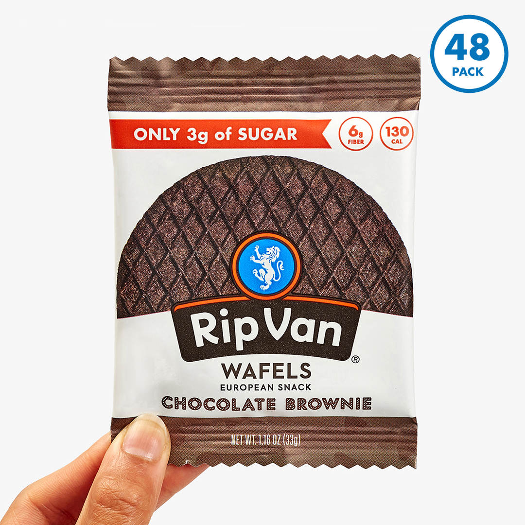 Rip Van Low Sugar Chocolate Brownie Wafels-1.16 oz.-12/Box-4/Case