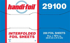 Hfa Handi-Foil 9 Inch X 10.75 Inch Foil Sheet-200 Count-12/Case