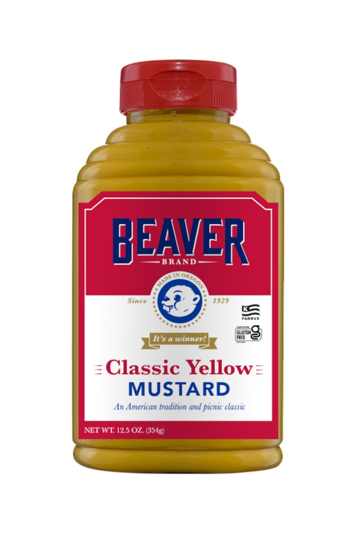 Beaver American Picnic Mustard Bottle-12.5 oz.-6/Case