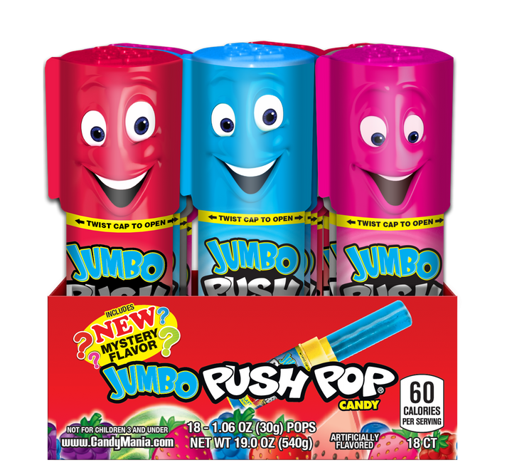Push Pops Jumbo Push Pops-1.06 oz.-18/Box-20/Case
