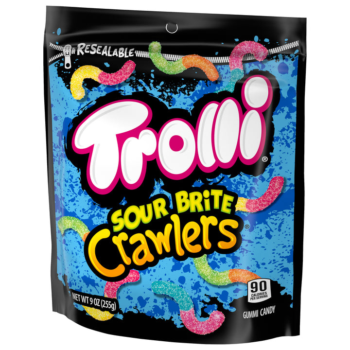 Trolli Minis Sour Brite Crawlers Gummy Candy-9 oz.-6/Case