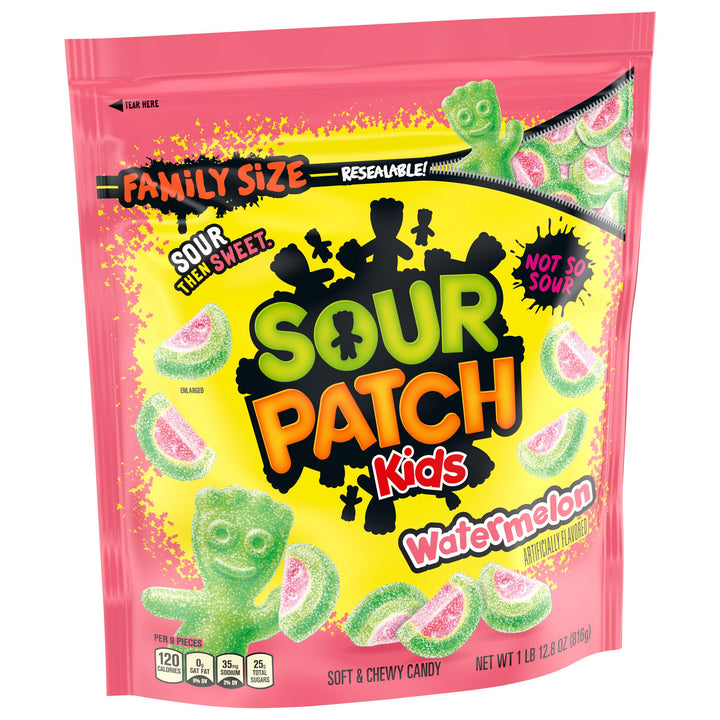 Sour Patch Kids Watermelon Gummy Candy Pouch-1.8 lb.-4/Case