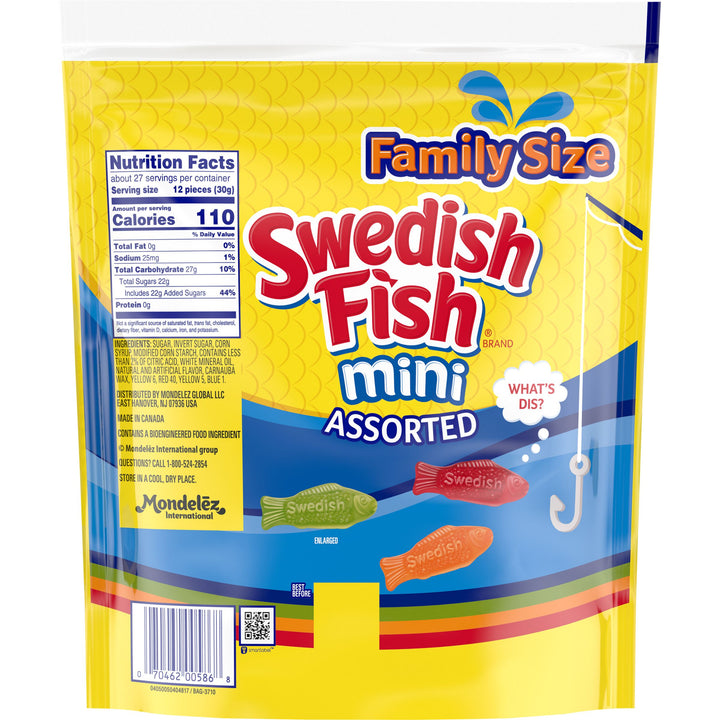 Swedish Fish Assorted Gummy Candy Bag-1.8 lb.-4/Case