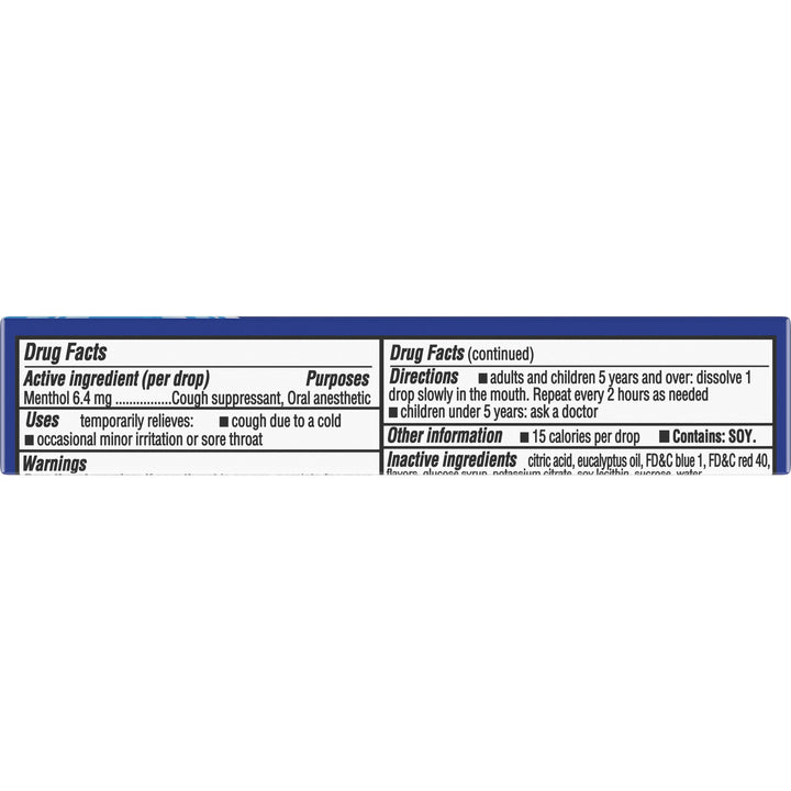 Halls Menthol Eucalyptus Cough Drops-9 Count-20/Box-24/Case