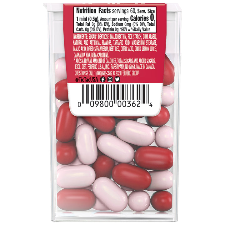 Tic Tac Strawberry & Cream Singles-1 oz.-12/Box-24/Case