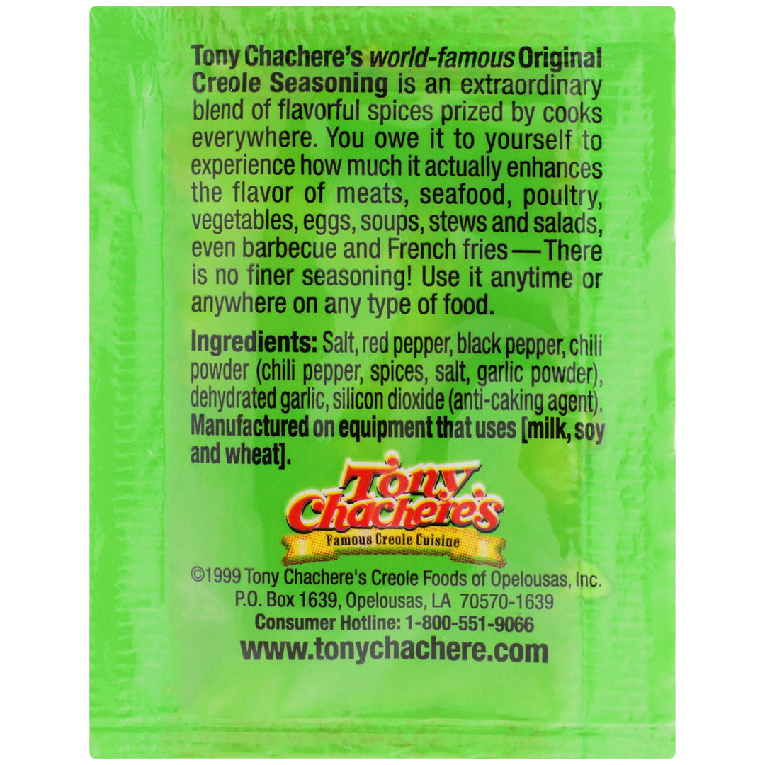Tony Chachere's Creole Foods Creole Seasoning-0.05 oz.-1000/Case