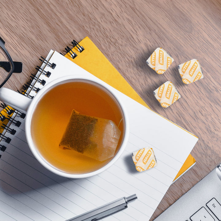 Halls Stick Honey Lemon Cough Drops-9 Count-20/Box-24/Case