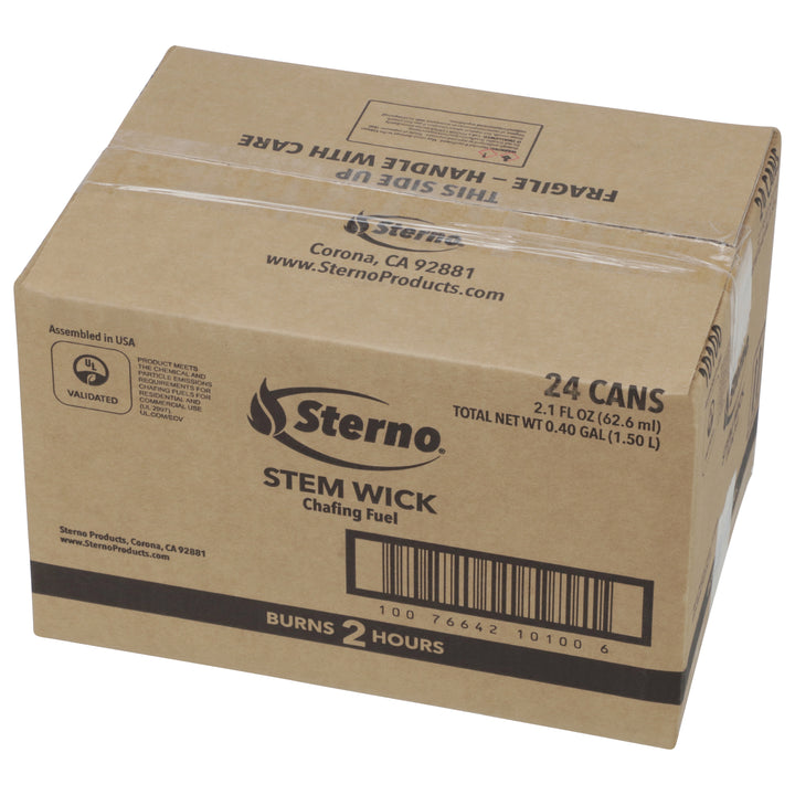 Sterno 2 Hour Stem Wick Chafing Dish Fuel-2.1 fl oz.-24/Case