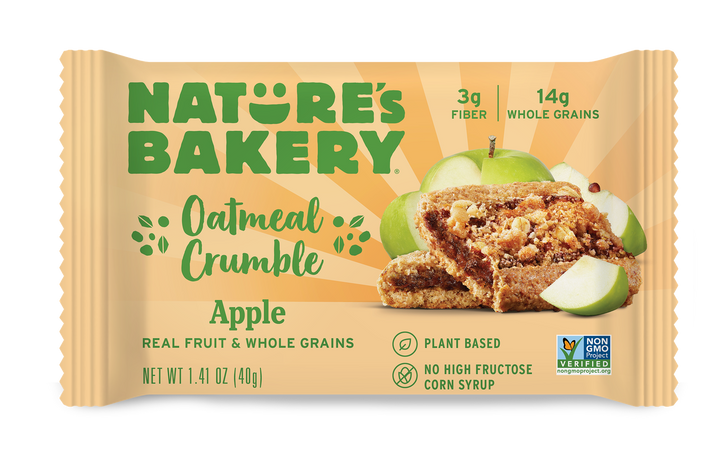 Nature's Bakery Apple Oatmeal Crumble Bar-1.41 oz.-12/Box-7/Case