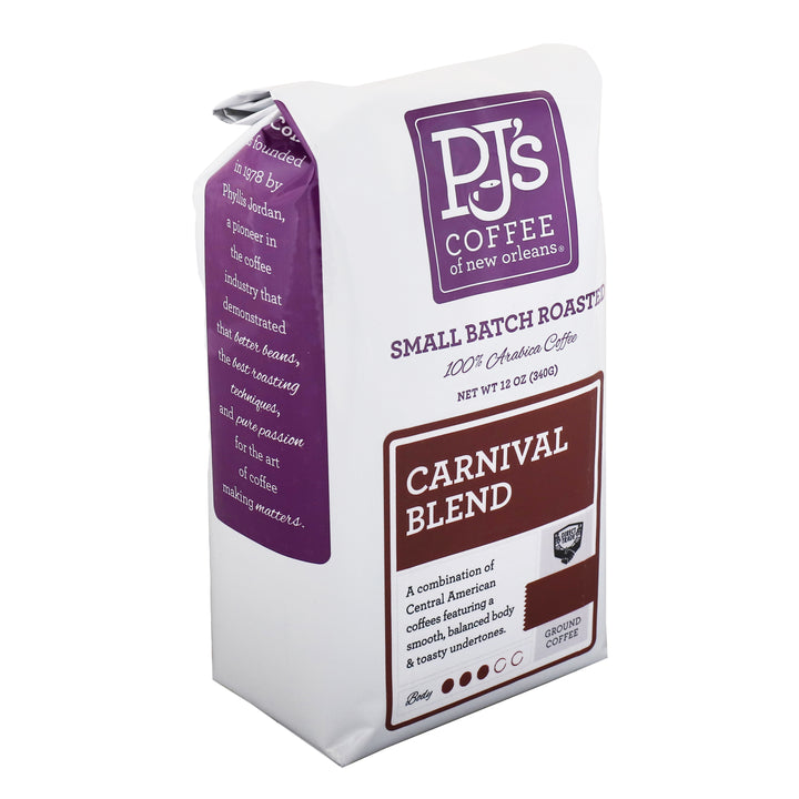 Pj's Coffee Of New Orleans Carnival Blend Ground Coffee-12 oz.-6/Case