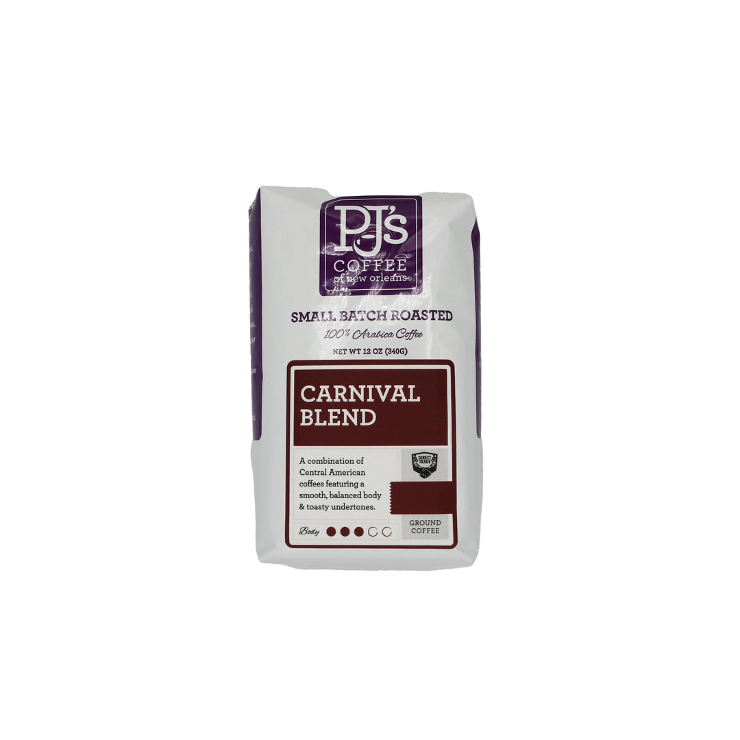 Pj's Coffee Of New Orleans Carnival Blend Ground Coffee-12 oz.-6/Case