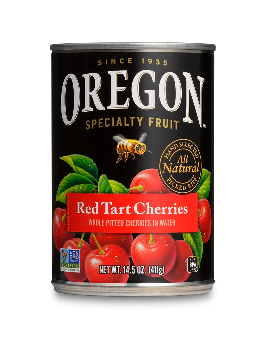 Oregon Fruit Product Pitted Red Tart Cherries-14.5 oz.-8/Case