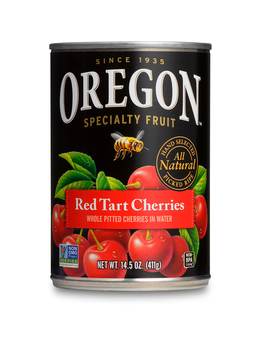 Oregon Fruit Product Pitted Red Tart Cherries-14.5 oz.-8/Case