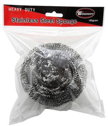 Winco Stainless Steel Scrubbing Sponge-50G-12 Each-1/Case