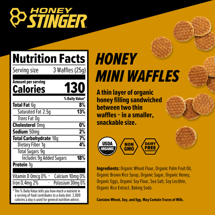 Honey Stinger Organic Mini Waffle Honey-5.3 oz.-5/Case