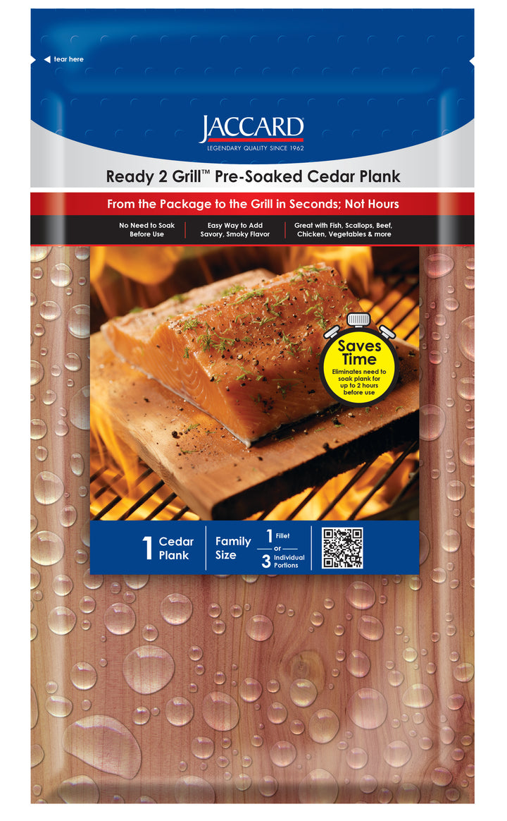 Jaccard Ready To Grill Pre-Soak Cedar Planks 11X5.5"-15 Count-1/Case