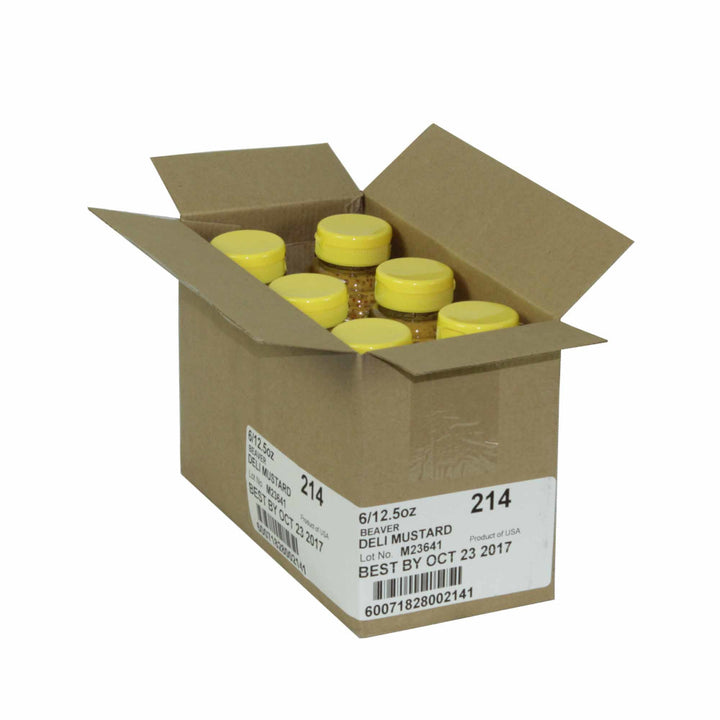 Beaver Deli Horseradish Mustard Bottle-12.5 oz.-6/Case