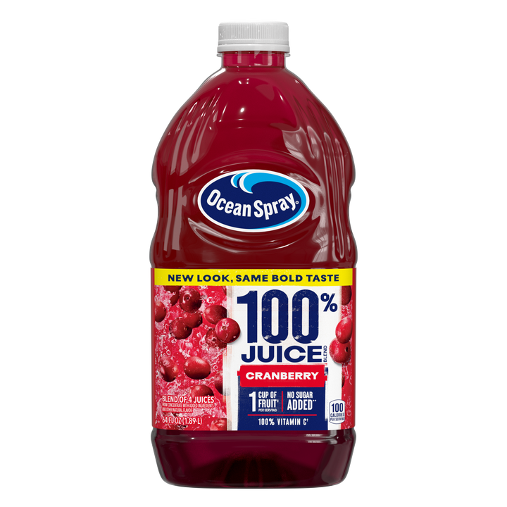 Ocean Spray 100% Cranberry Juice-64 fl oz.-8/Case