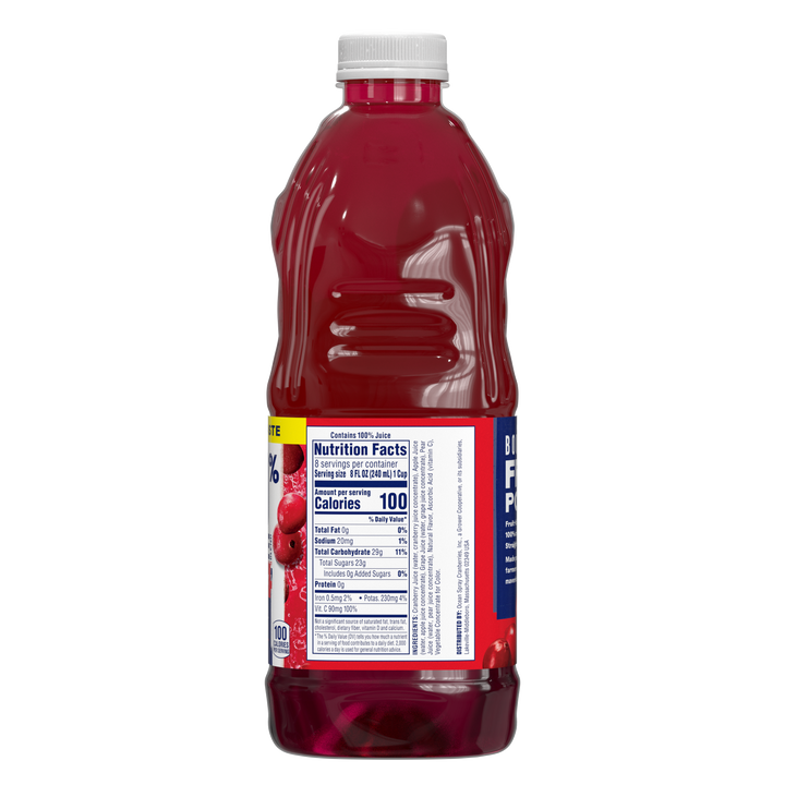 Ocean Spray 100% Cranberry Juice-64 fl oz.-8/Case