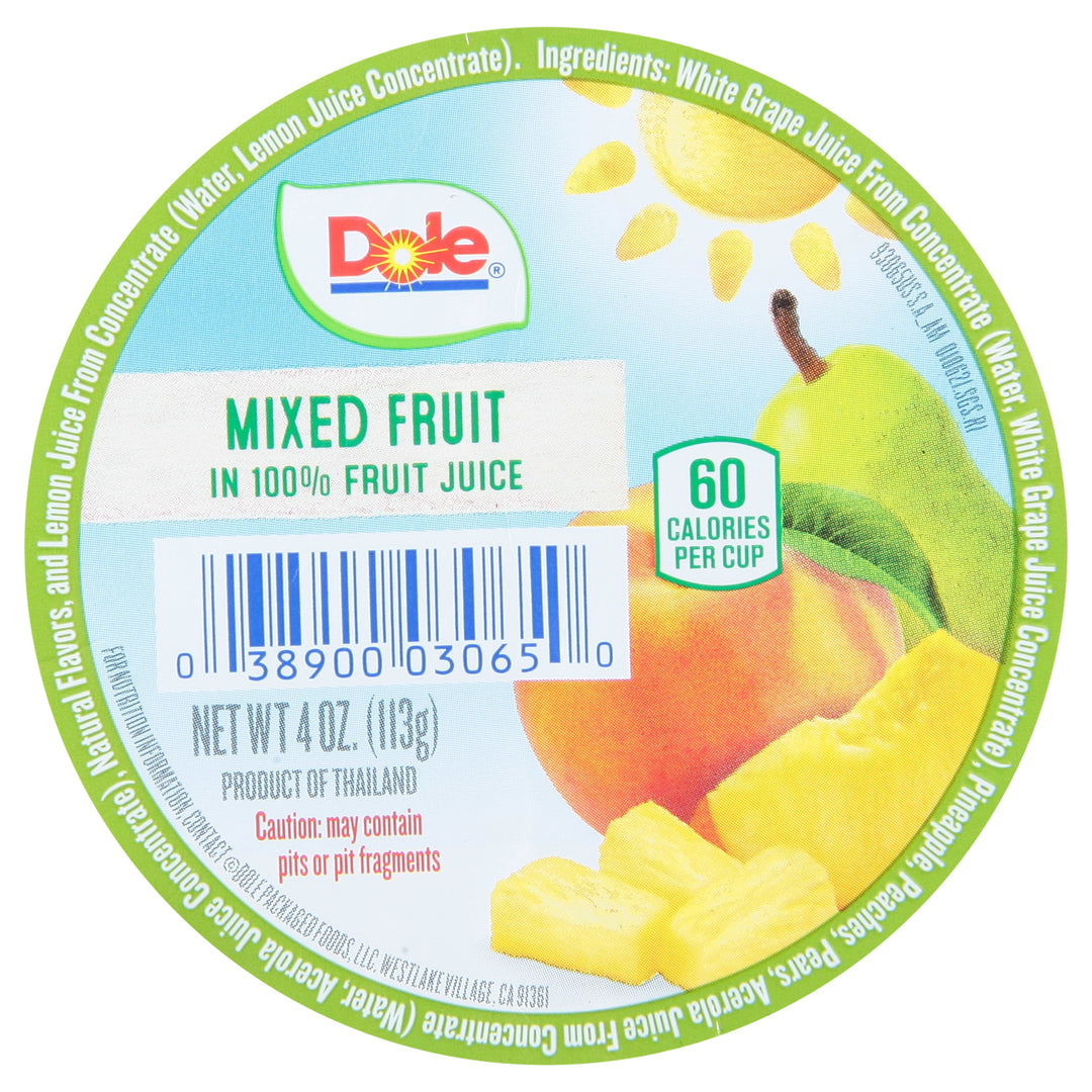 Dole In Juice Mixed Fruit-4 oz.-36/Case
