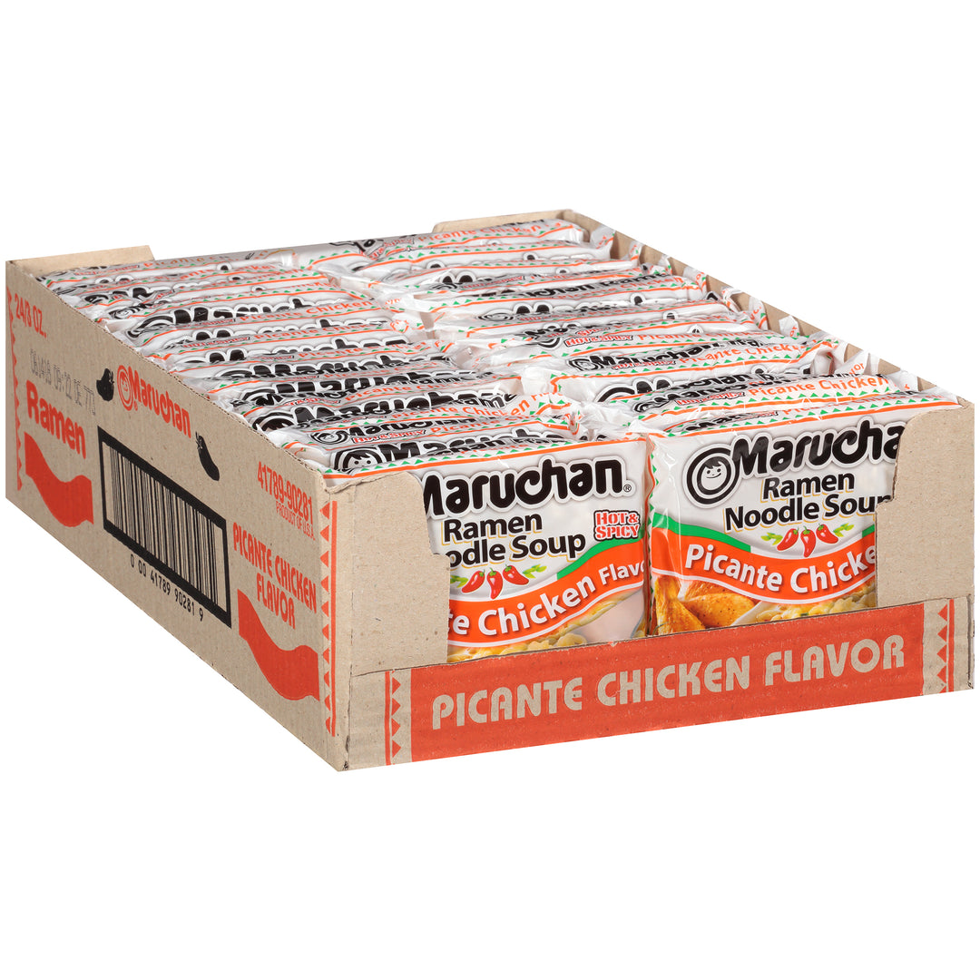 Maruchan Ramen Hot & Spicy Picante Chicken Flavored Ramen Noodle Soup-3 oz.-24/Case