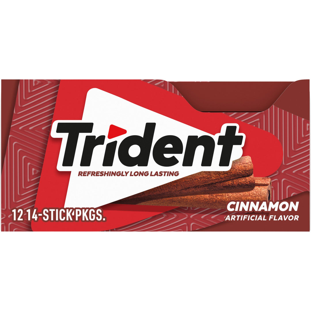 Trident Sugar Free Cinnamon Gum-14 Count-12/Box-12/Case