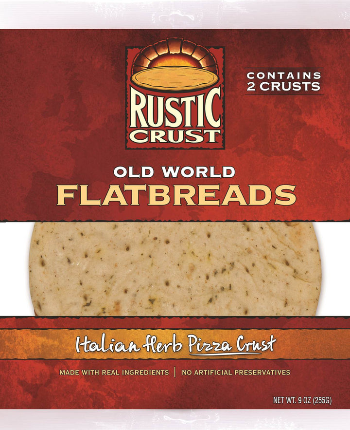 Rustic Crust Pizza Crust Italian Herbs 2 Pack 7 Inch-1 Each-12/Case