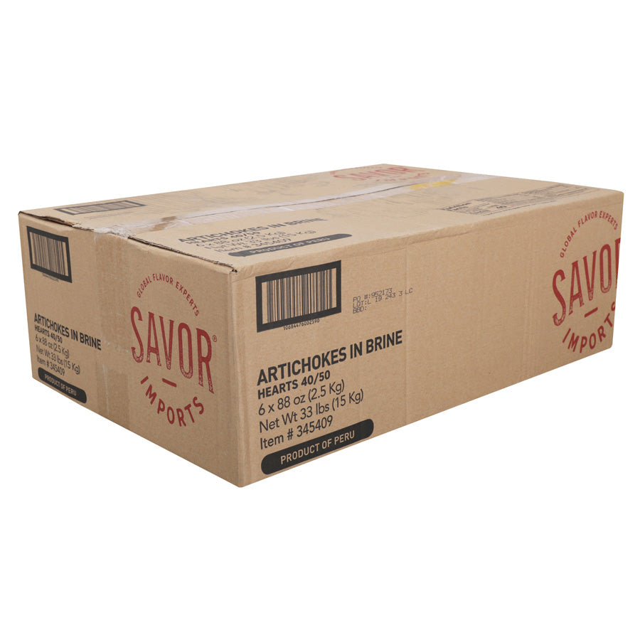 Savor Imports Artichoke Hearts 40/50Cnt-3 Kilogram-6/Case