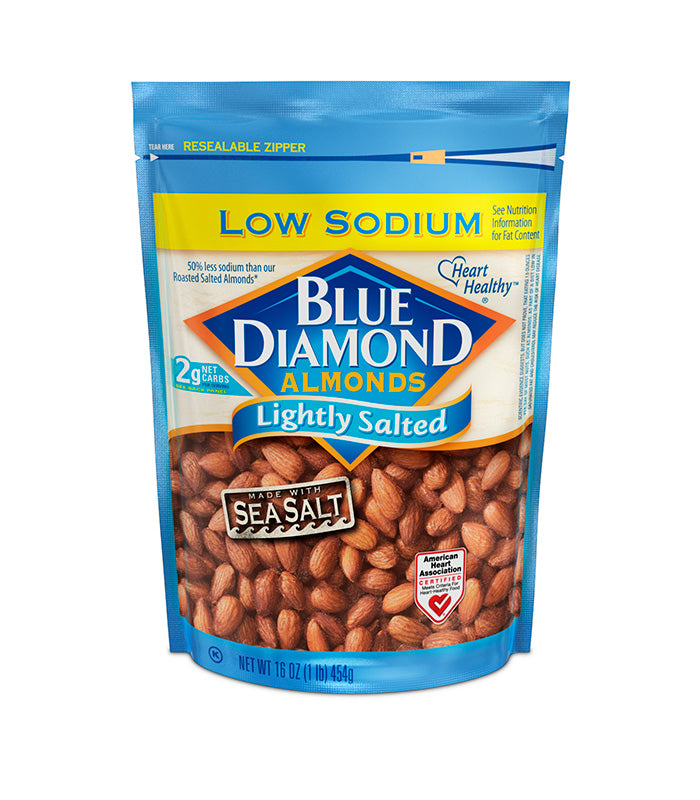 Blue Diamond Almonds Almonds Lightly Salted Low Sodium-16 oz.-6/Case