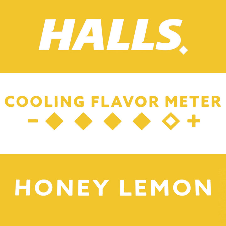 Halls Honey Lemon Cough Drops-80 Count-6/Box-2/Case