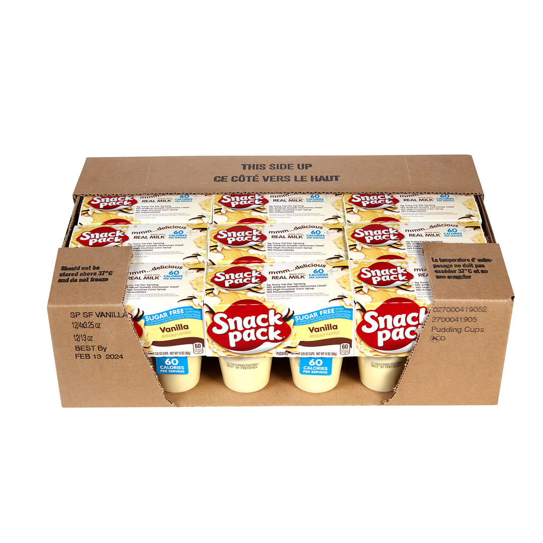 Snack Pack Sugar Free Vanilla-13 oz.-12/Case