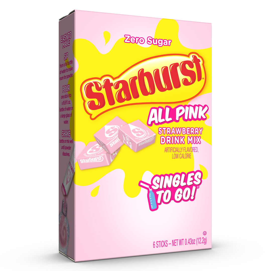 Starburst Strawberry Drink Mix Singles To Go-0.43 oz.-12/Case