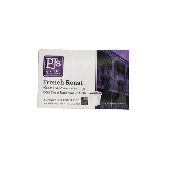 Pj's Coffee Of New Orleans French Roast Single Serve-12 Count-6/Case