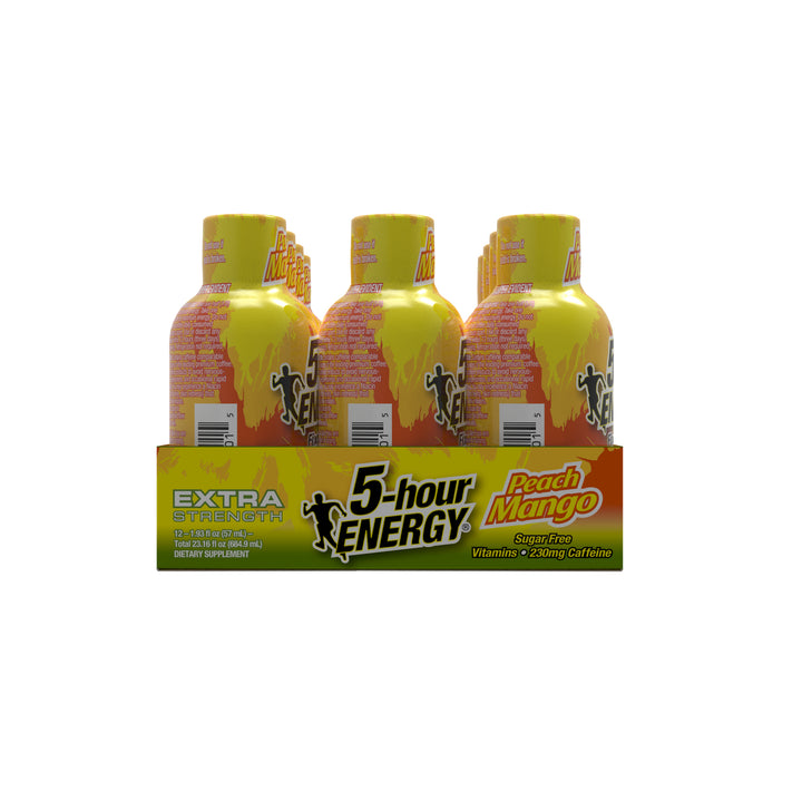5-Hour Energy Extra Strength Peach Mango Energy Shot-1.93 fl oz.s-12/Box-18/Case