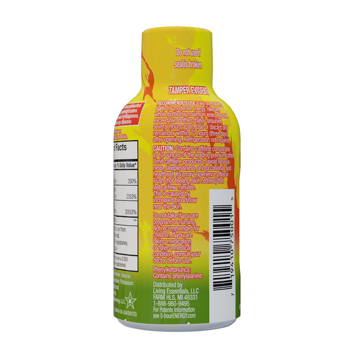 5-Hour Energy Extra Strength Peach Mango Energy Shot-1.93 fl oz.s-12/Box-18/Case