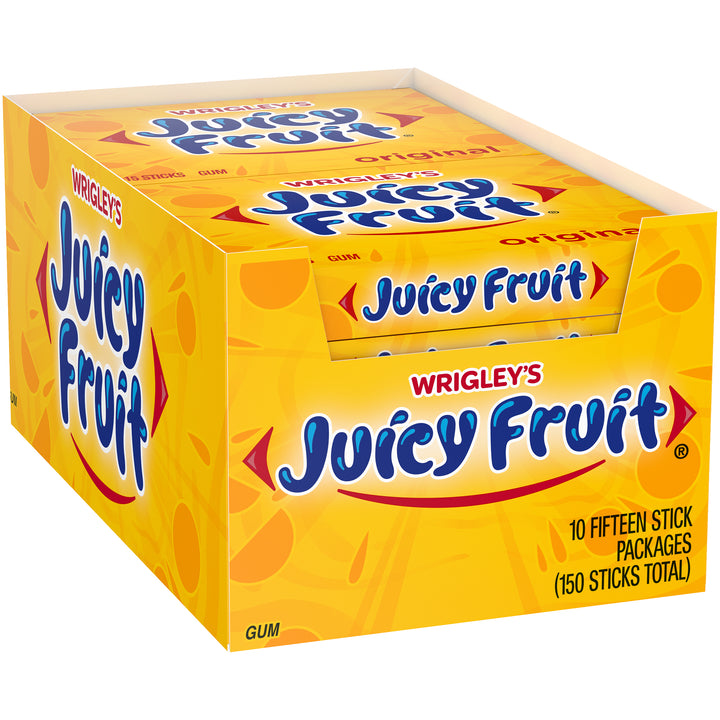 Juicy Fruit Single Serve Gum-15 Piece-10/Box-12/Case