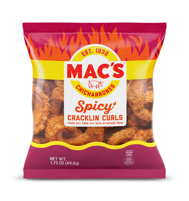 Mac's Hot Cracklin Curl-Case--1.75 oz.-24/Case