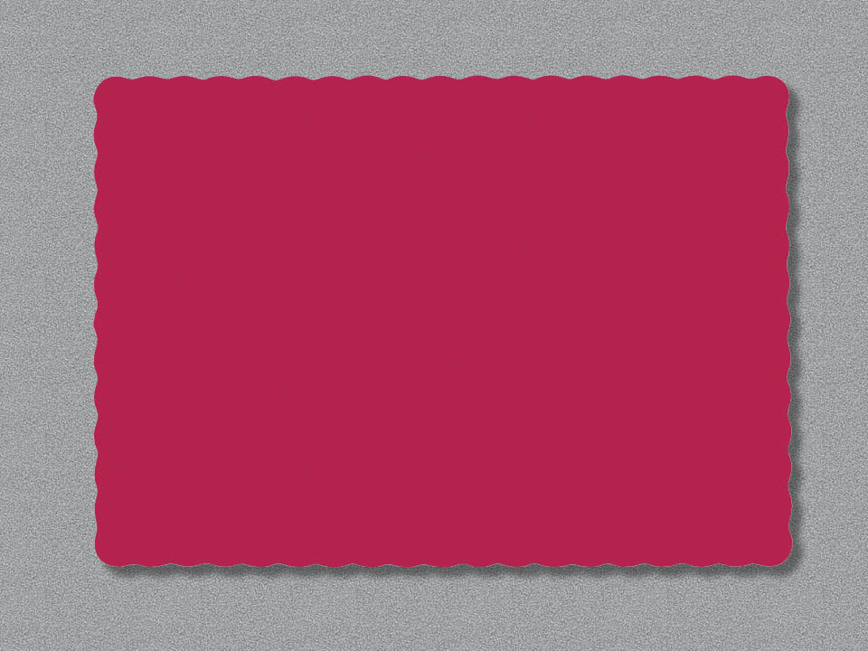 Smith Lee 9.5" X 13.5" Red-Scallop Edge-Value Paper Placemat-1000 Each-1/Case