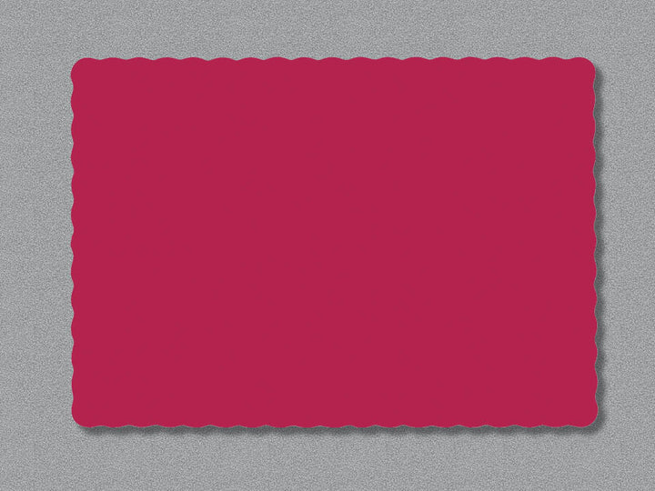 Smith Lee 9.5" X 13.5" Red-Scallop Edge-Value Paper Placemat-1000 Each-1/Case
