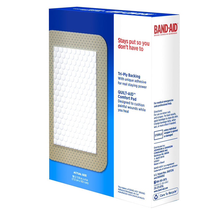 Band Aid Tru Stay Adhesive Pad Large Bandages Box-10 Count-3/Box-8/Case