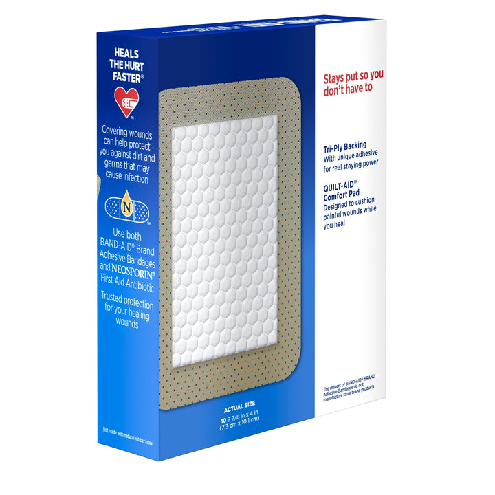Band Aid Tru Stay Adhesive Pad Large Bandages Box-10 Count-3/Box-8/Case