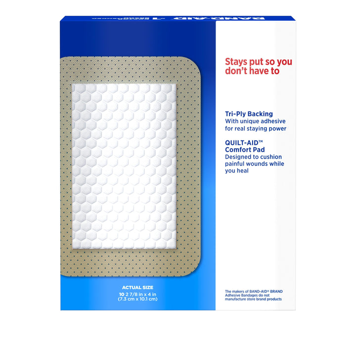 Band Aid Tru Stay Adhesive Pad Large Bandages Box-10 Count-3/Box-8/Case