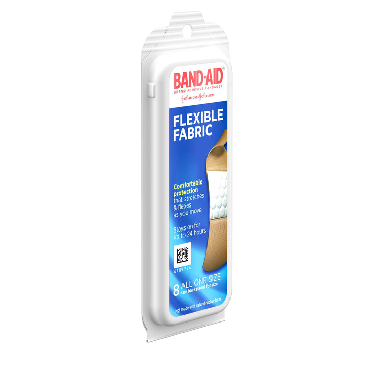 Band Aid Flexible Fabrics Travel Pack Bandages-8 Count-12/Box-6/Case