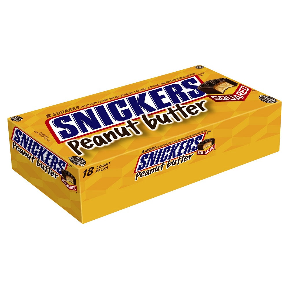 Snickers Singles Peanut Butter Squared Snicker-1.78 oz.-18/Box-12/Case