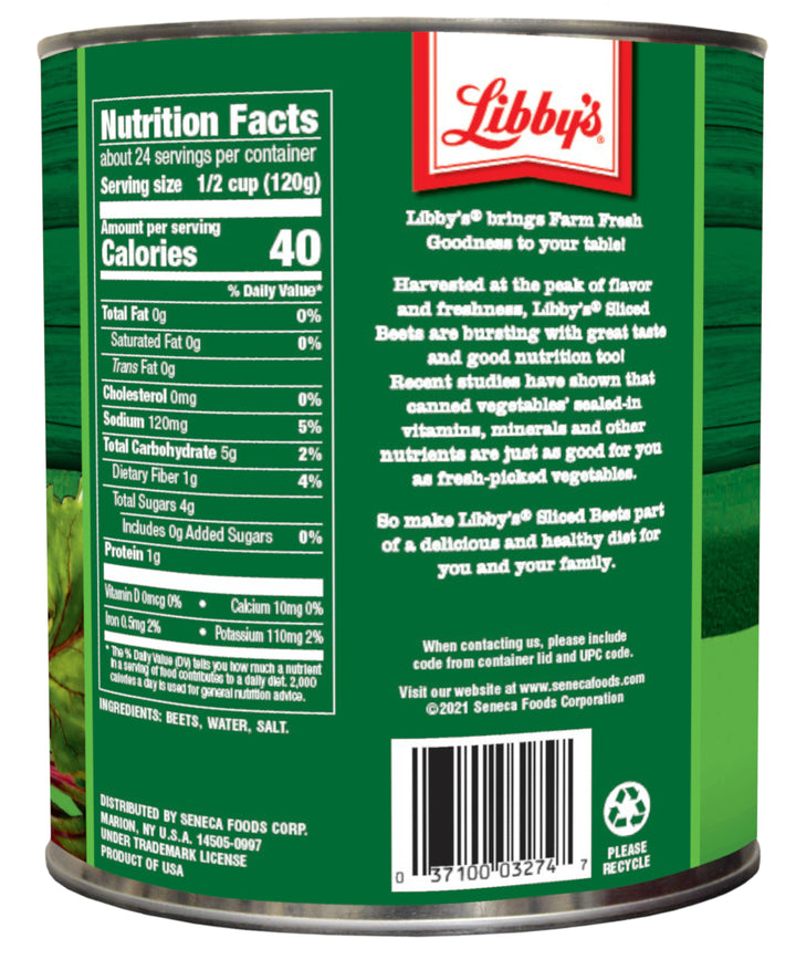 Libby's Sliced Beets-104 oz.-6/Case