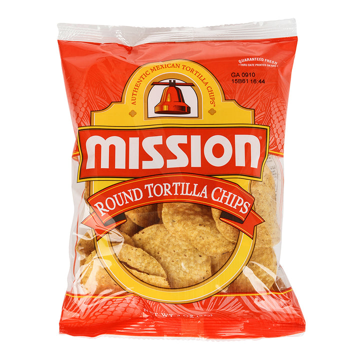 Mission Foods Yellow Round Tortilla Chips-3 oz.-48/Case